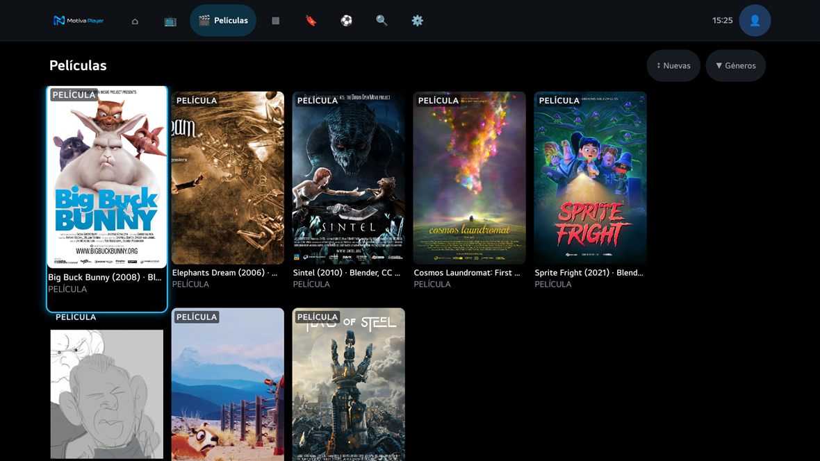 Motiva Player — Películas